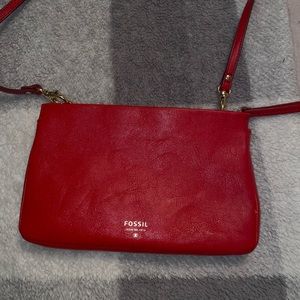 Red Fossil Crossbody Purse